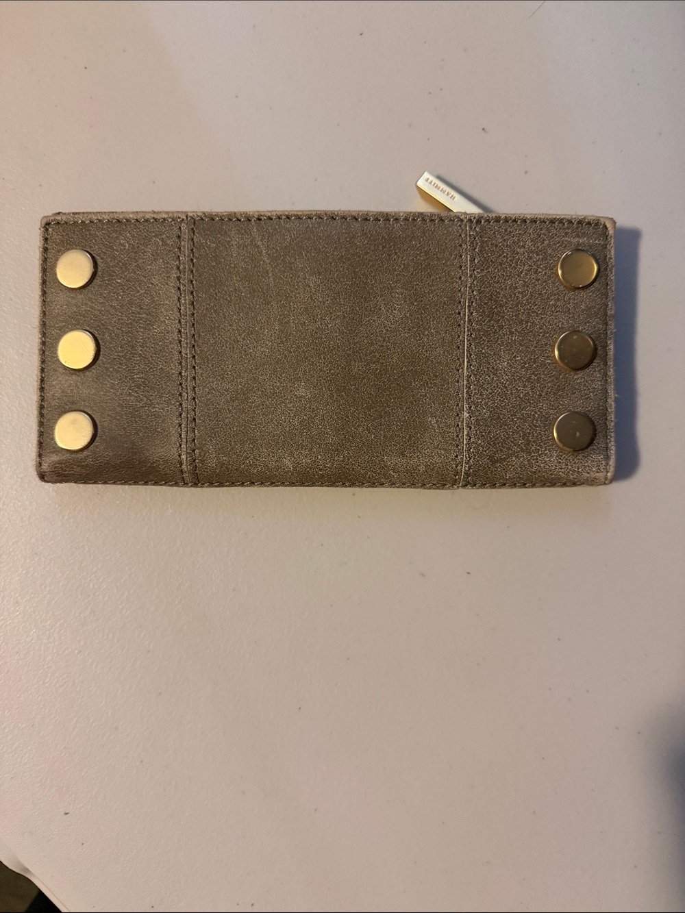 Hammitt 110 North Wallet. Grey leather.